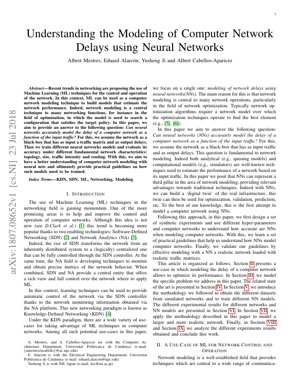 PDF Document Cover - Modeling Computer Network Delays Using Neural Networks: A Comprehensive Analysis